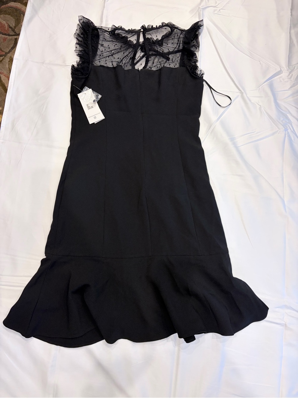 julia jordan Black Dress with Lace Trim